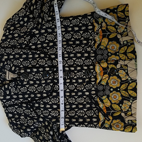 Anthropologie Elevenses Quilted Folk Art Jacket with Corded Loop Trim Detail 4 - Picture 9 of 11